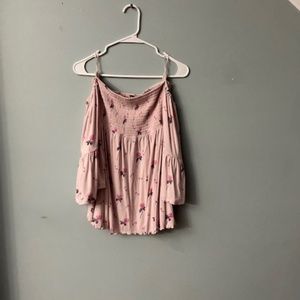 Free People off the shoulder blousy top (XS)
